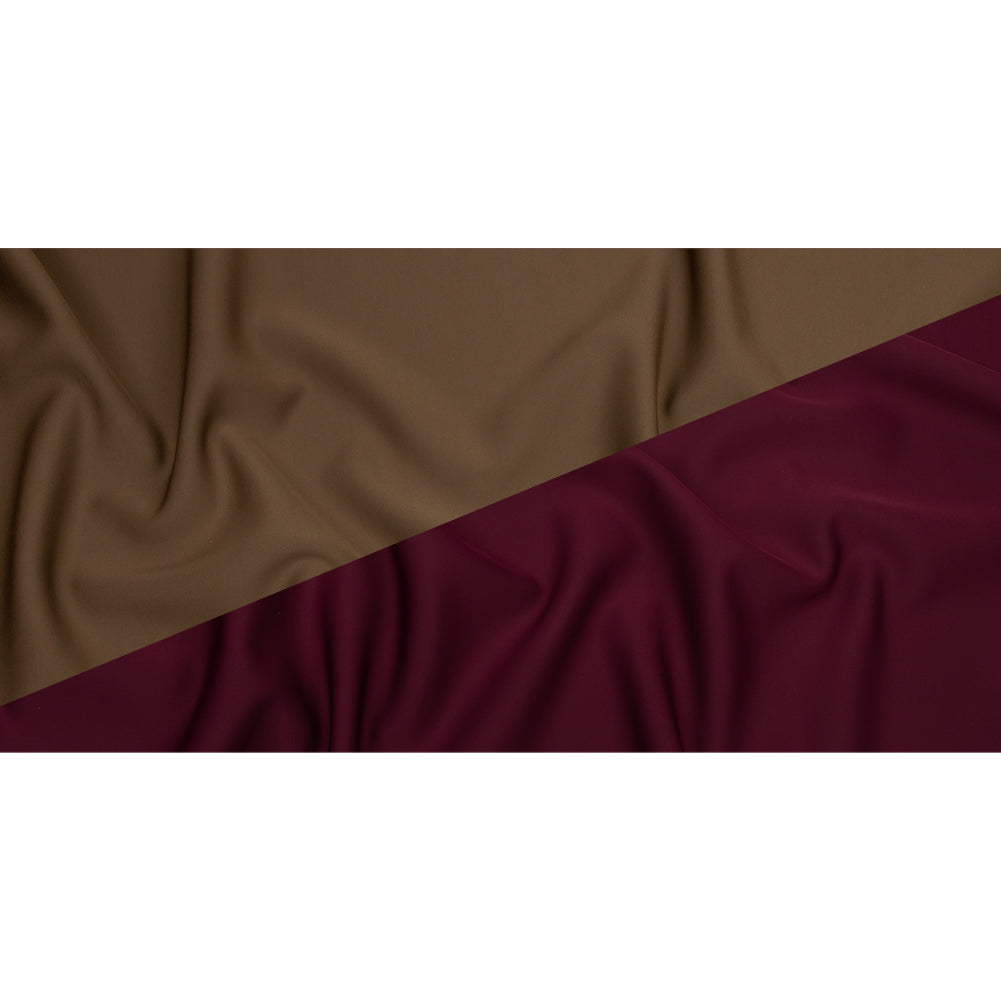 Double Faced Stretch Neoprene 3yd Bundle - Bordeaux and Fondue Fudge - Wave Collection - Full Double Faced Stretch Neoprene 3yd Bundle - Bordeaux and Fondue Fudge - Wave Collection - Full
