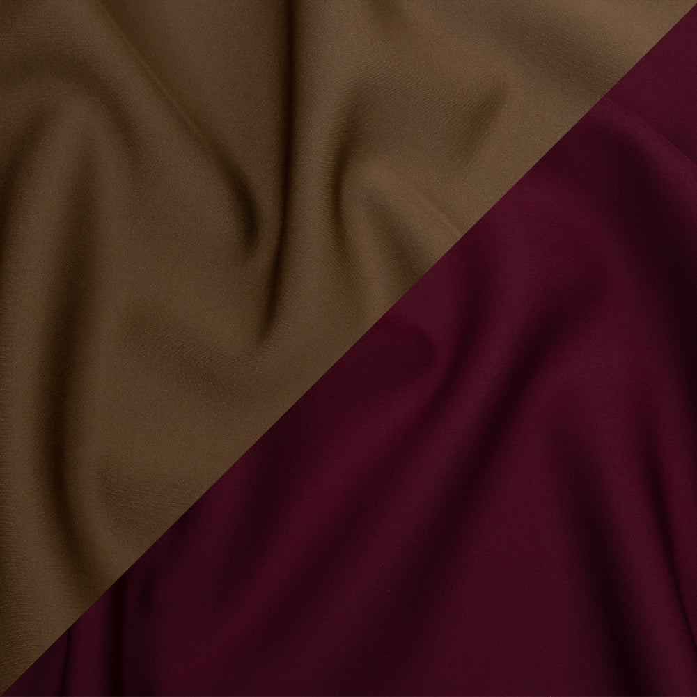 Double Faced Stretch Neoprene 3yd Bundle - Bordeaux and Fondue Fudge - Wave Collection Double Faced Stretch Neoprene 3yd Bundle - Bordeaux and Fondue Fudge - Wave Collection