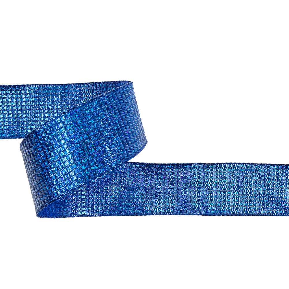 Metallic Royal Blue Iridescent Wire Edged Ribbon - 1.5" Metallic Royal Blue Iridescent Wire Edged Ribbon - 1.5"