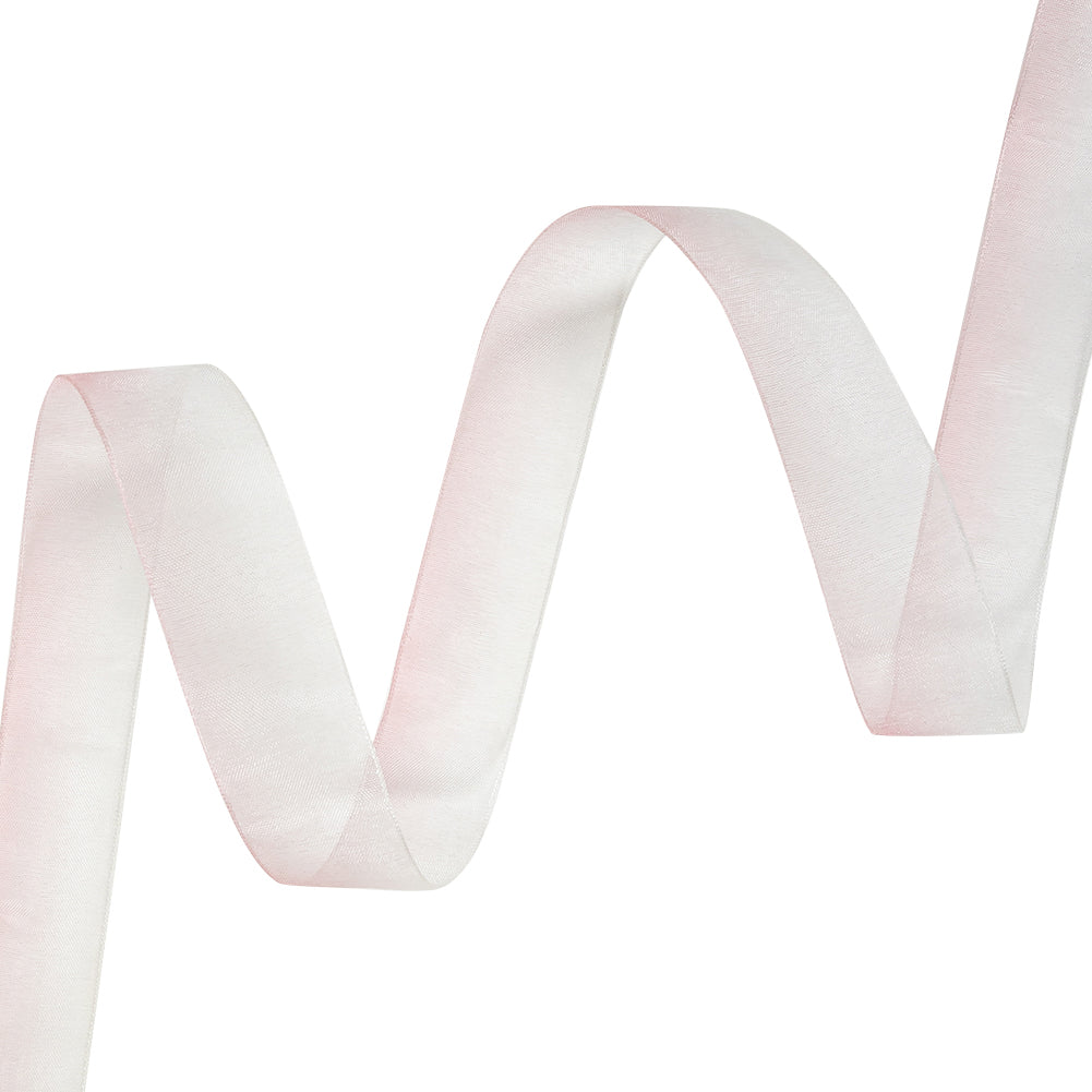 Sheer Pink and White Alyssum Ombre Ribbon - 0.875" Sheer Pink and White Alyssum Ombre Ribbon - 0.875"