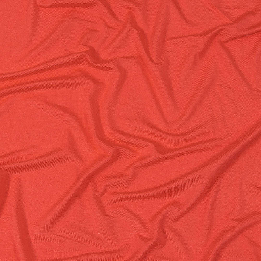 Ultra-Soft Rayon Jersey - Deep Coral - Cyrus Collection Ultra-Soft Rayon Jersey - Deep Coral - Cyrus Collection