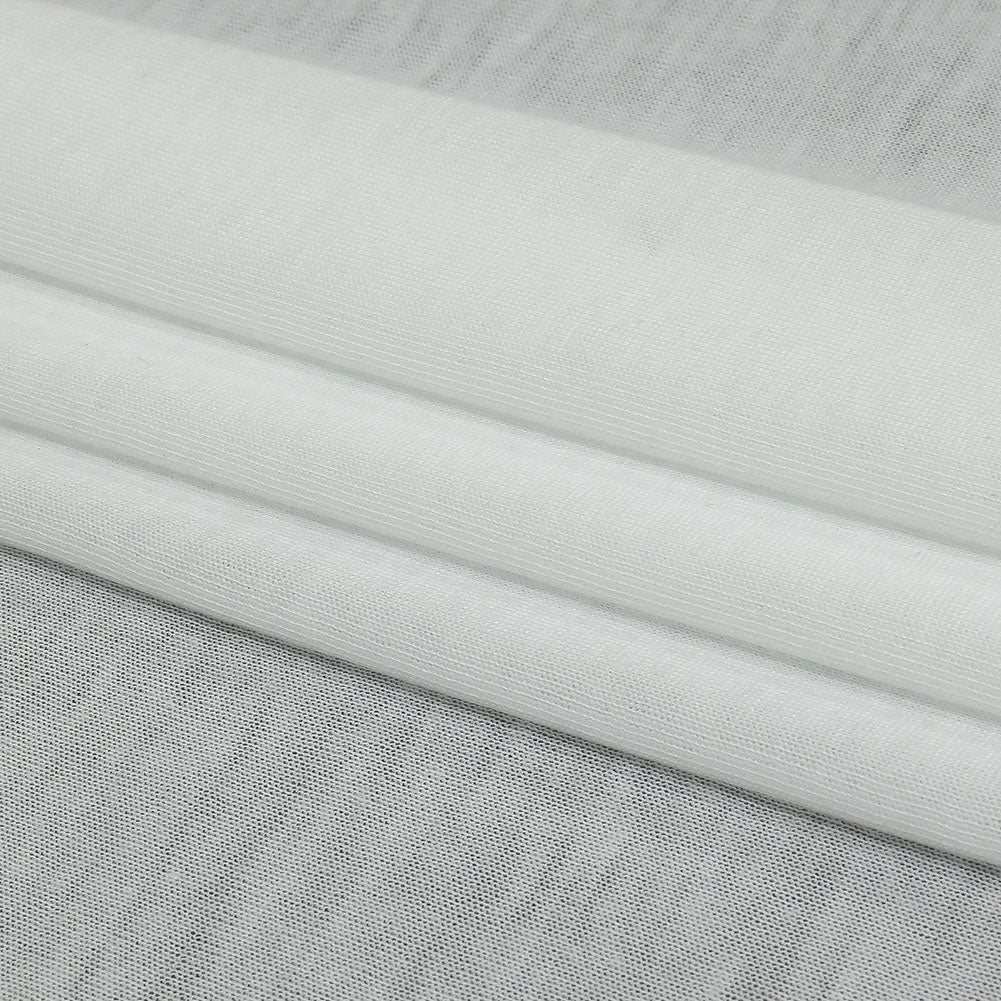 White Lightweight Polyester Sweater Knit Folded White Lightweight Polyester Sweater Knit Folded