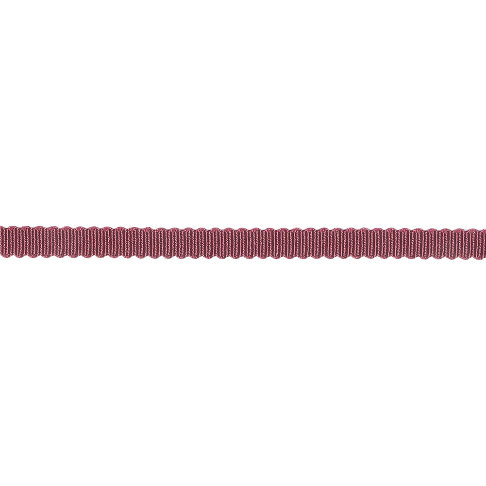 Dark Raspberry Recycled Polyester Petersham Grosgrain Ribbon - 4mm - Detail Dark Raspberry Recycled Polyester Petersham Grosgrain Ribbon - 4mm - Detail
