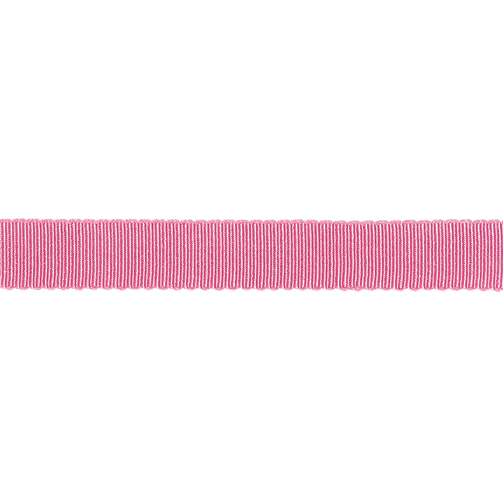 Medium Pink Recycled Polyester Petersham Grosgrain Ribbon - 9mm - Detail Medium Pink Recycled Polyester Petersham Grosgrain Ribbon - 9mm - Detail
