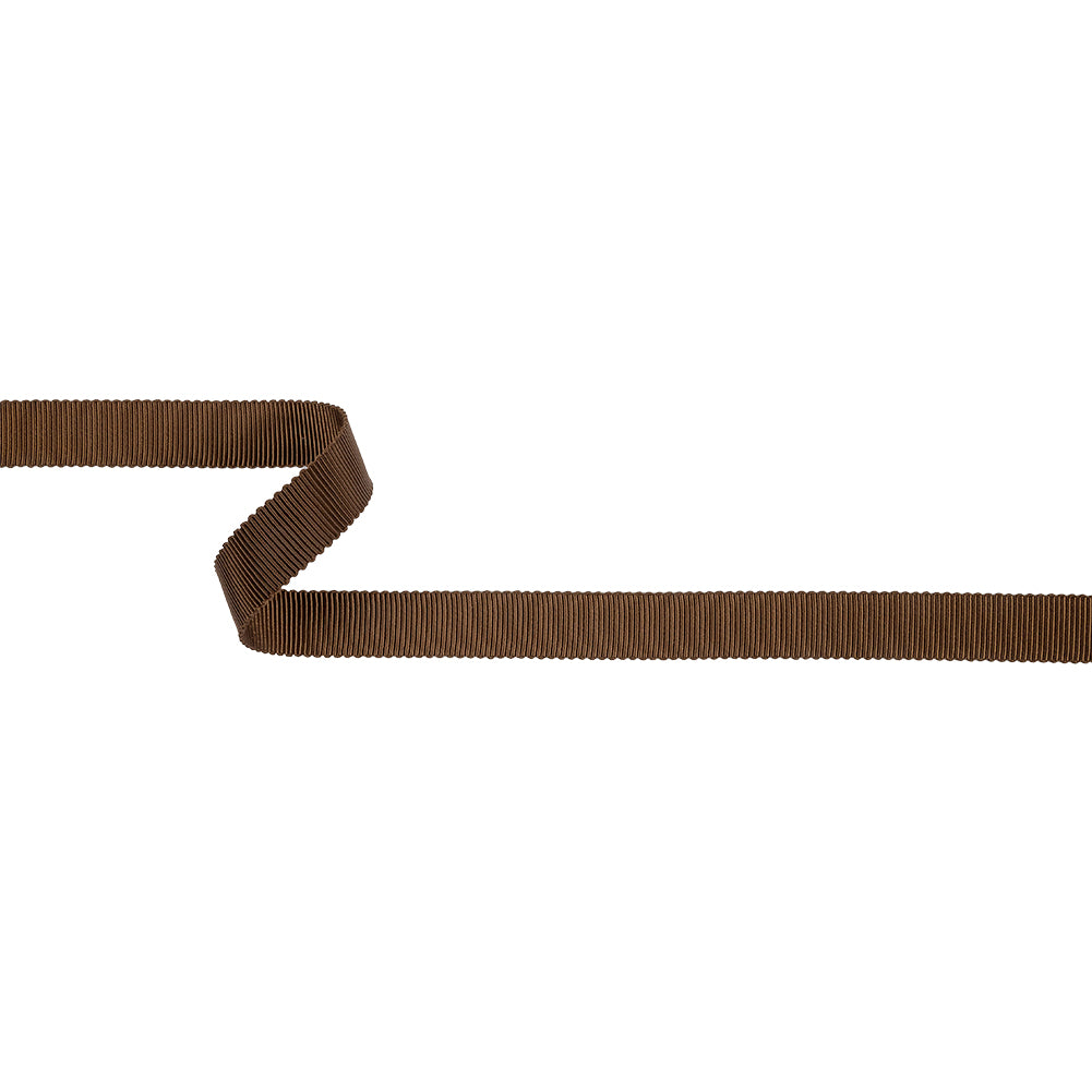 Brown Recycled Polyester Petersham Grosgrain Ribbon - 12mm Brown Recycled Polyester Petersham Grosgrain Ribbon - 12mm