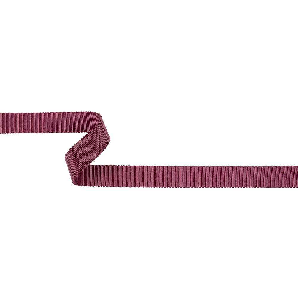 Dark Raspberry Recycled Polyester Petersham Grosgrain Ribbon - 15mm Dark Raspberry Recycled Polyester Petersham Grosgrain Ribbon - 15mm