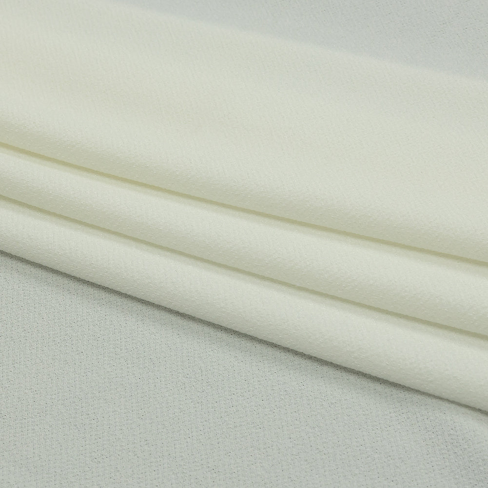 Stretch Polyester Crepe Knit - Cloud Dancer - Arabesque Collection - Folded Stretch Polyester Crepe Knit - Cloud Dancer - Arabesque Collection - Folded