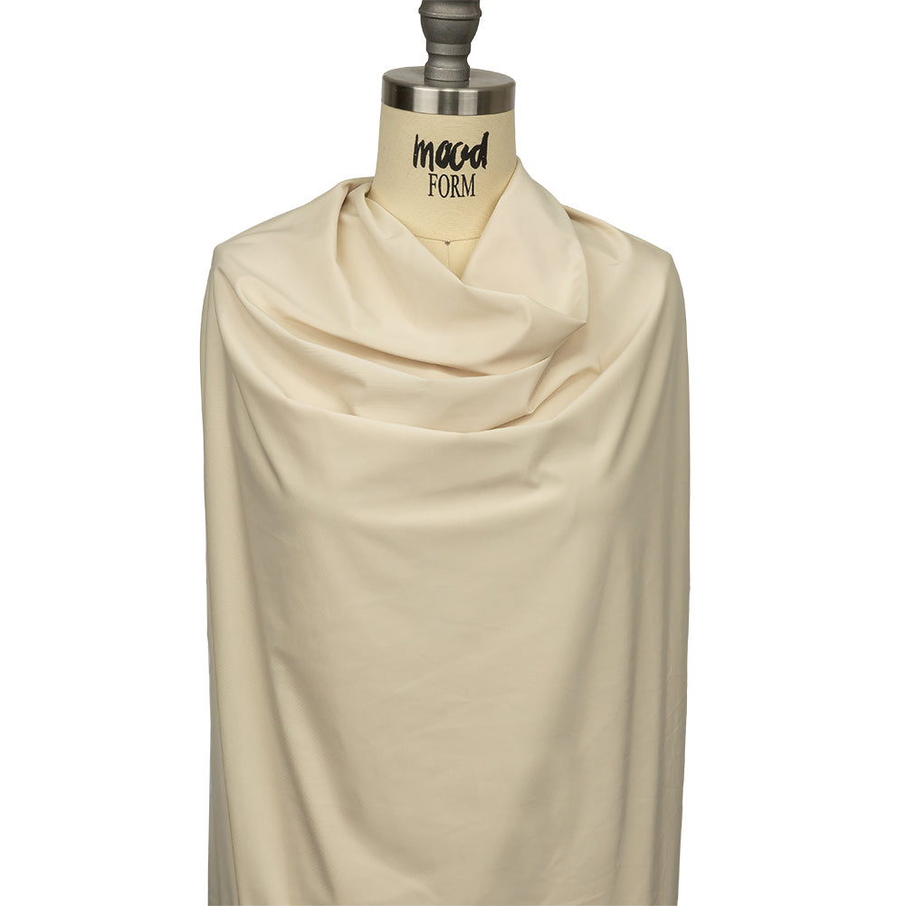 Famous Australian Designer Pistachio Shell Stretch Polyester Jersey - Drape Famous Australian Designer Pistachio Shell Stretch Polyester Jersey - Drape
