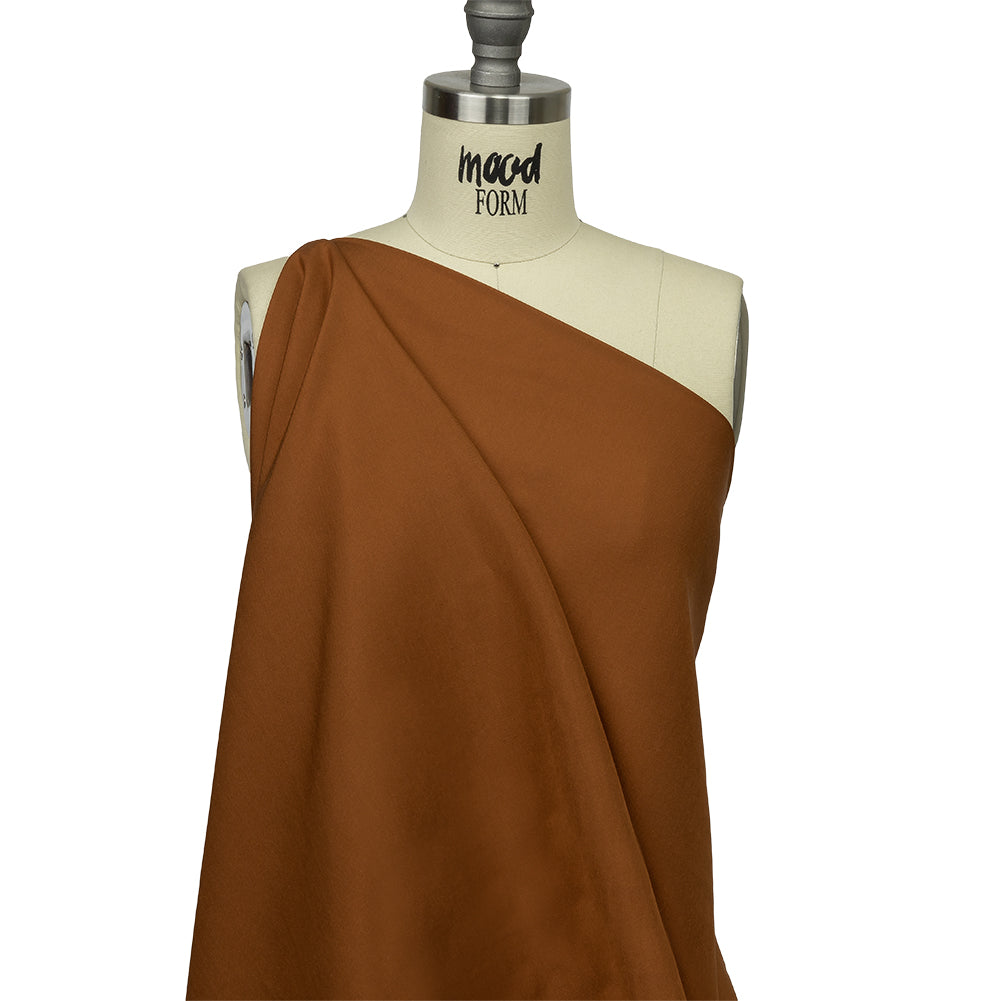 Famous Australian Designer Terracotta Plain Silk Woven - Drape Famous Australian Designer Terracotta Plain Silk Woven - Drape