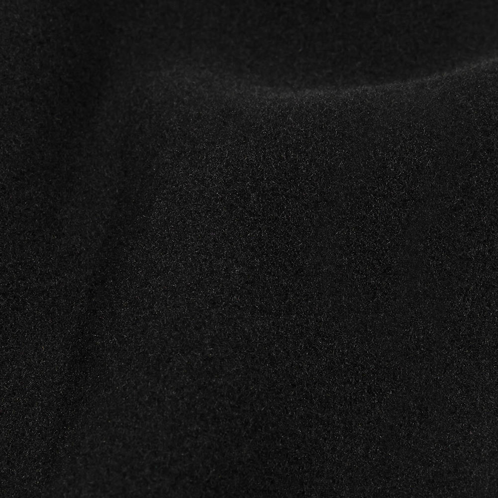 Balenciaga Italian Black Brushed Wool Coating Detail Balenciaga Italian Black Brushed Wool Coating Detail