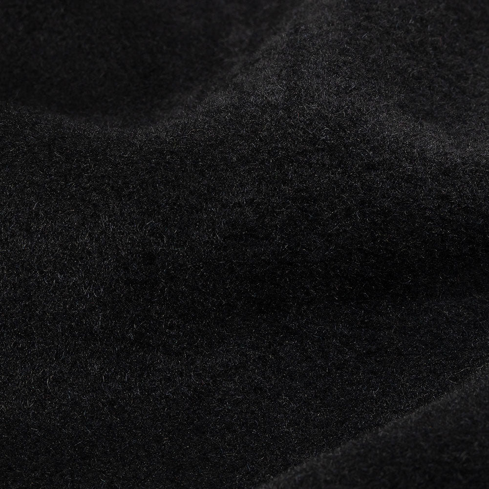 Balenciaga Italian Black Brushed Blended Camel Hair Twill Coating Detail Balenciaga Italian Black Brushed Blended Camel Hair Twill Coating Detail