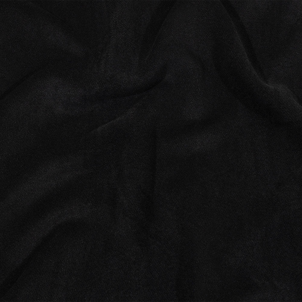 Balenciaga Italian Black Brushed Blended Camel Hair Twill Coating Balenciaga Italian Black Brushed Blended Camel Hair Twill Coating