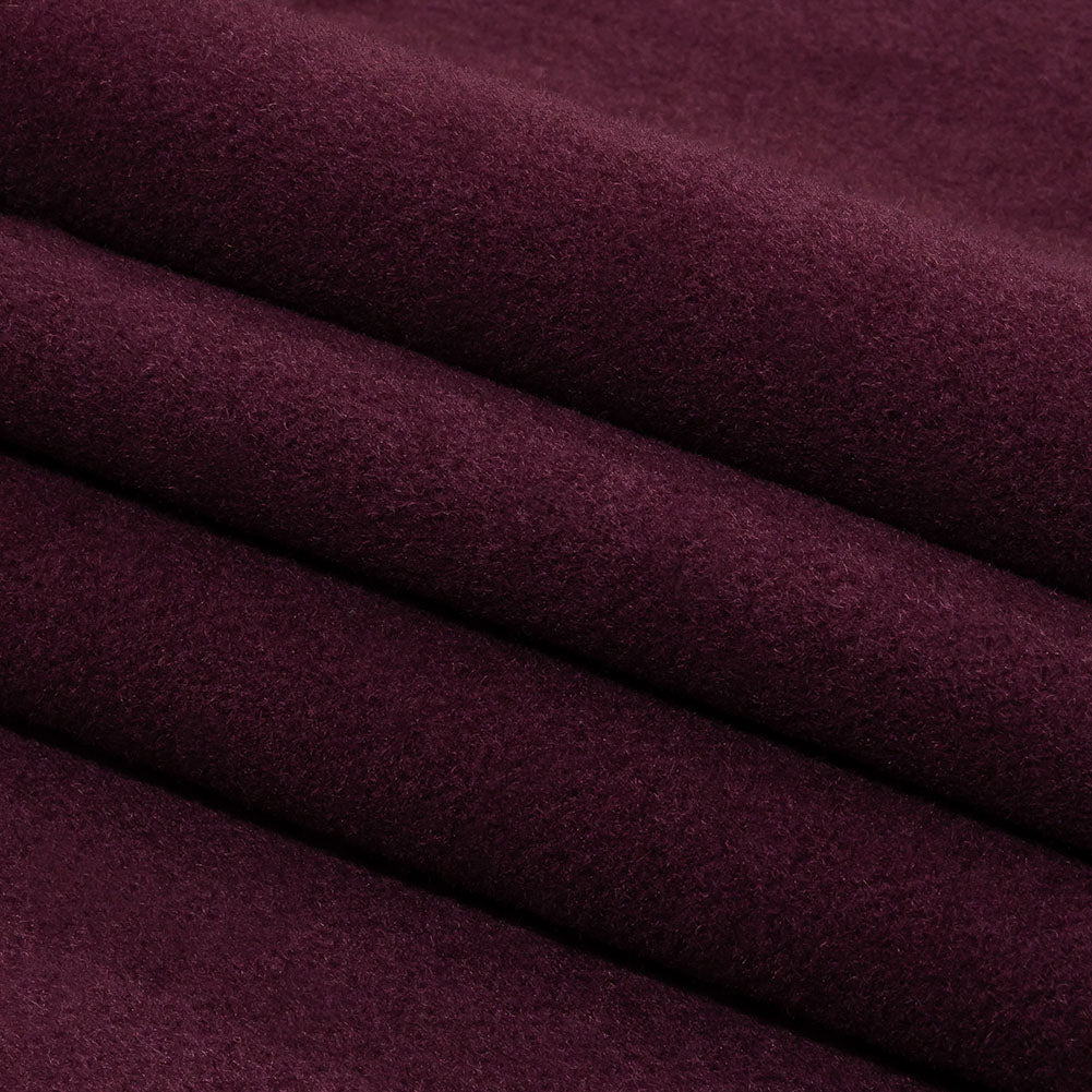 Balenciaga Italian Wine Red Brushed Blended Camel Hair Twill Coating Folded Balenciaga Italian Wine Red Brushed Blended Camel Hair Twill Coating Folded
