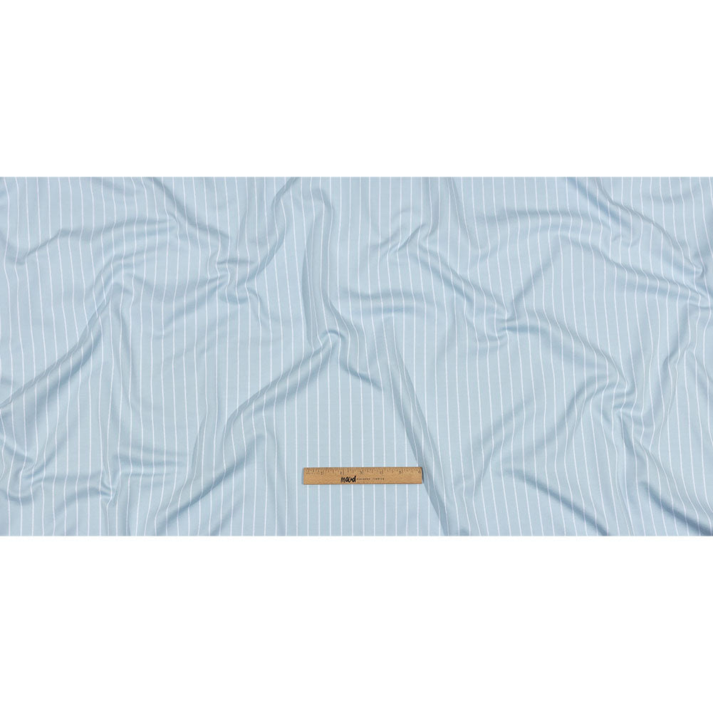 Balenciaga Italian Baby Blue and White Cotton Blend Jacquard Knit Drape Balenciaga Italian Baby Blue and White Cotton Blend Jacquard Knit Drape