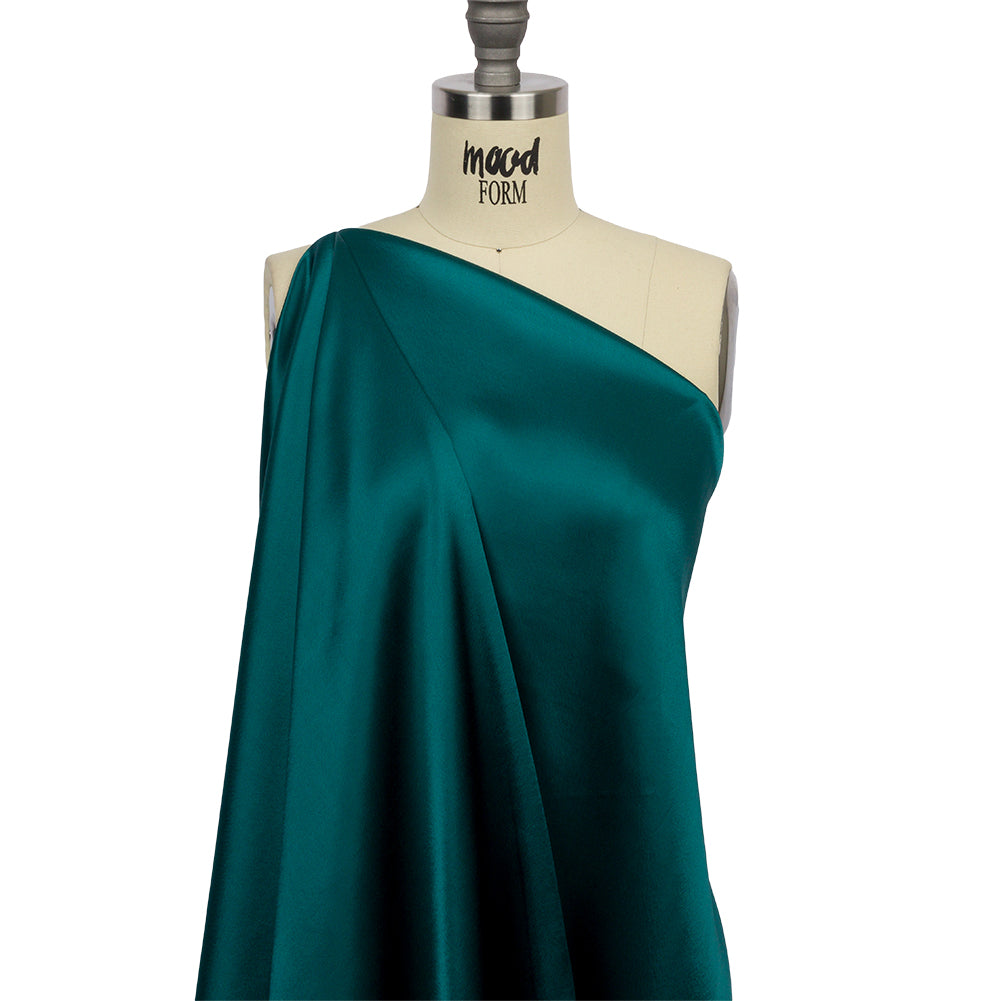 Sustainable Viscose Fluid Satin - Teal - Mood Exclusive Elliana Collection - Drape Sustainable Viscose Fluid Satin - Teal - Mood Exclusive Elliana Collection - Drape