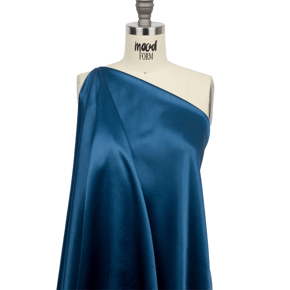 Sustainable Viscose Fluid Satin - Blue - Mood Exclusive Elliana Collection - Drape Sustainable Viscose Fluid Satin - Blue - Mood Exclusive Elliana Collection - Drape