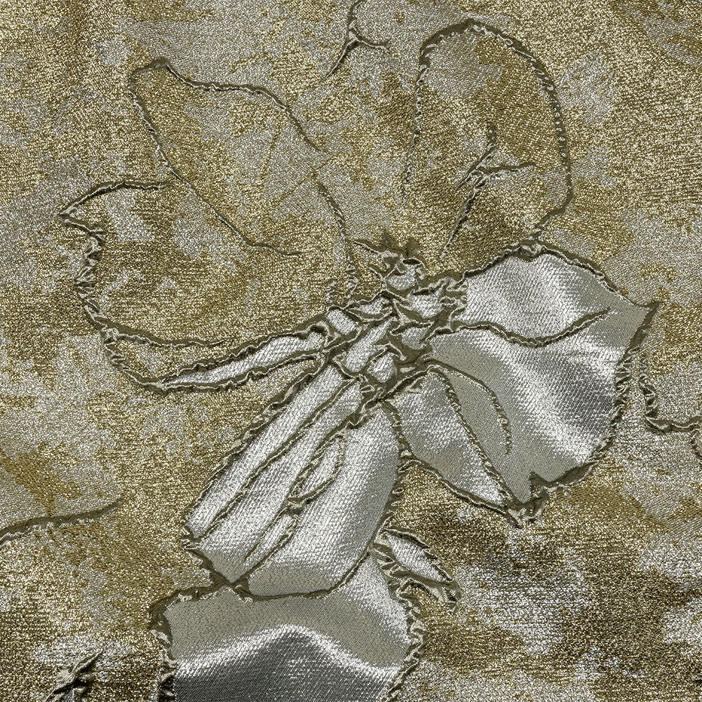 Metallic Silver and Gold Mottled Floral Luxury Brocade Metallic Silver and Gold Mottled Floral Luxury Brocade