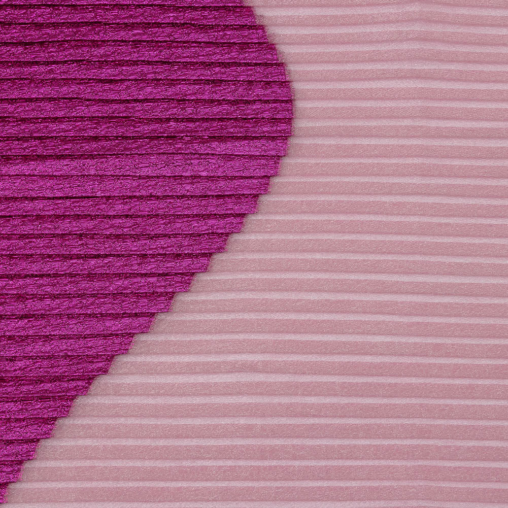 Metallic Magenta Waves Pleated Luxury Burnout Brocade Metallic Magenta Waves Pleated Luxury Burnout Brocade