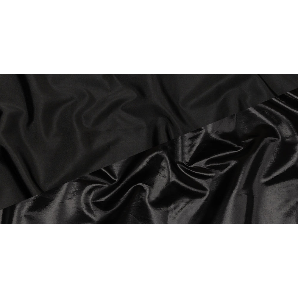 Olwyn Metallic Black Double Faced Luxury Mikado - Full Olwyn Metallic Black Double Faced Luxury Mikado - Full
