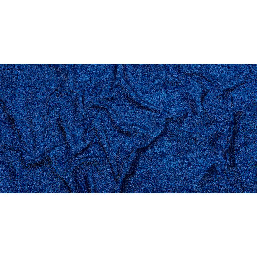 Astrolabe Metallic Royal Blue Crinkled Luxury Brocade with Black Backing - Full Astrolabe Metallic Royal Blue Crinkled Luxury Brocade with Black Backing - Full