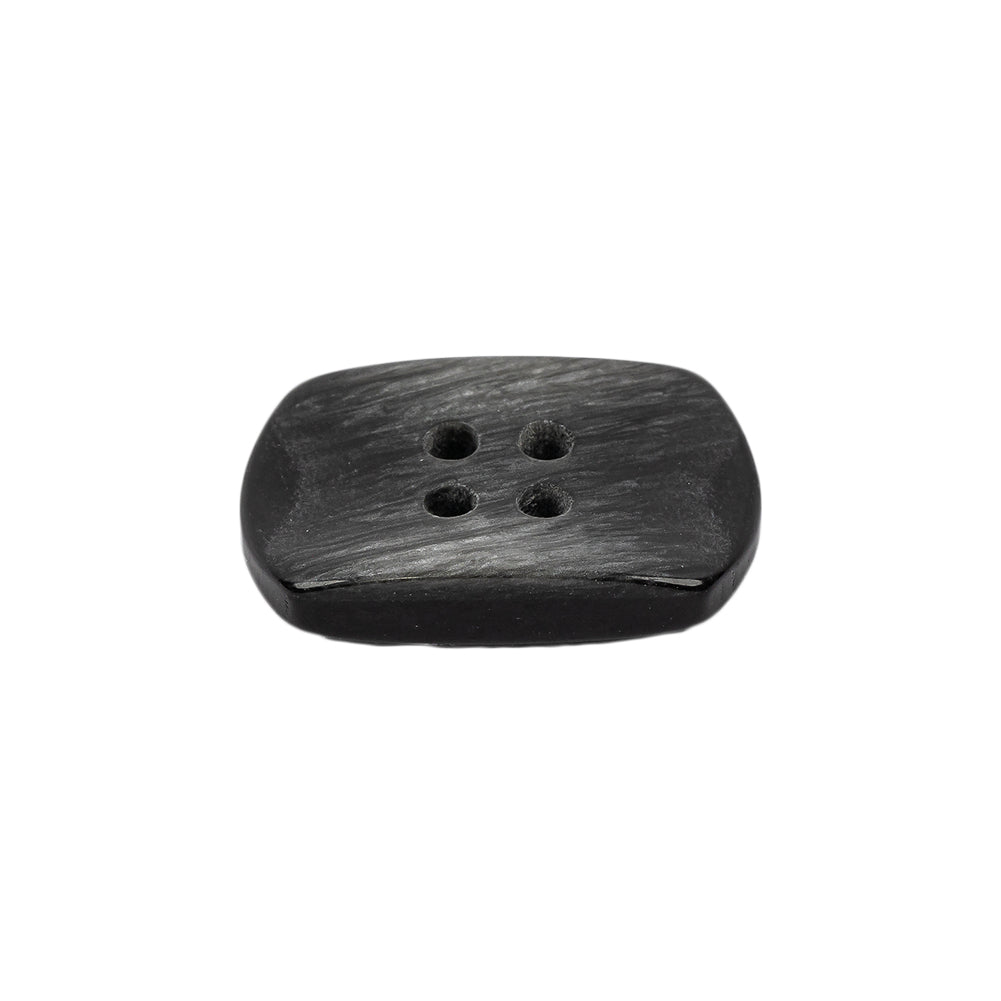 Italian Smoky Iridescent Rectangular 4-Hole Plastic Button - 36L/23mm Folded Italian Smoky Iridescent Rectangular 4-Hole Plastic Button - 36L/23mm Folded