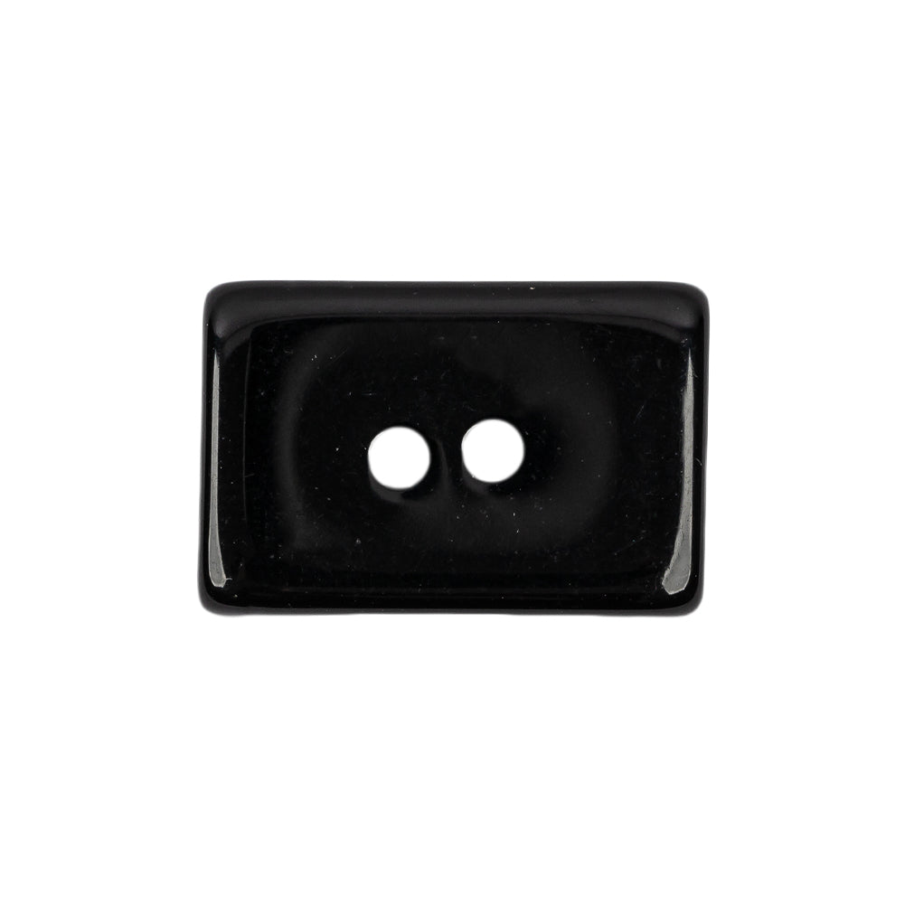 Matte Black and Gray Sparkles Rectangular 2-Hole Button - 42L/27mm Detail Matte Black and Gray Sparkles Rectangular 2-Hole Button - 42L/27mm Detail