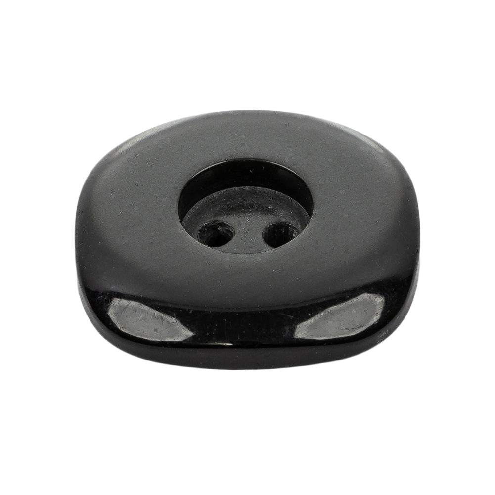 Smoked Iridescent Deepwell 2-Hole Plastic Button - 44L/28mm Folded Smoked Iridescent Deepwell 2-Hole Plastic Button - 44L/28mm Folded