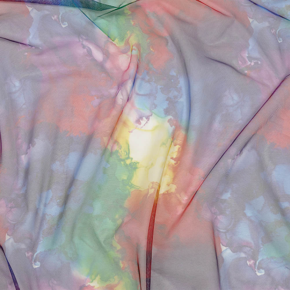 Rainbow Splash Watercolor Printed Tulle Rainbow Splash Watercolor Printed Tulle