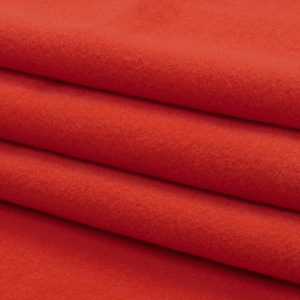 Wool and Cashmere Coating Made in Italy - Coral - Alberini Collection - Folded Wool and Cashmere Coating Made in Italy - Coral - Alberini Collection - Folded