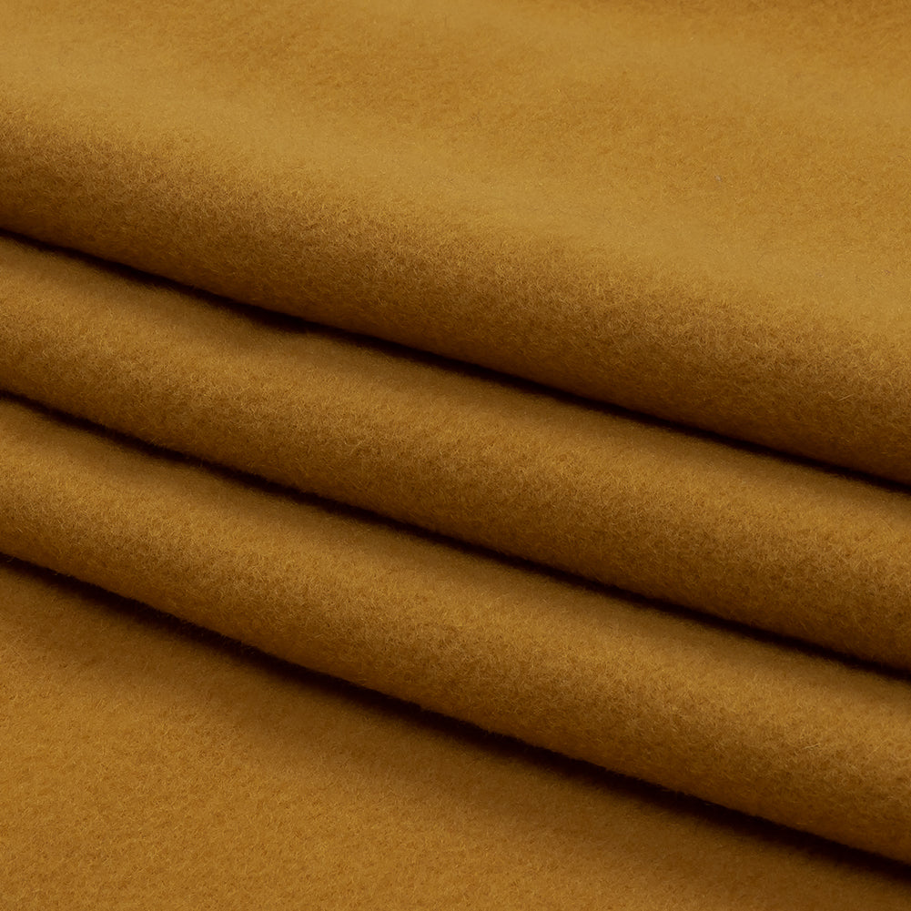 Wool and Cashmere Coating Made in Italy - Yellow Ochre - Alberini Collection - Folded Wool and Cashmere Coating Made in Italy - Yellow Ochre - Alberini Collection - Folded