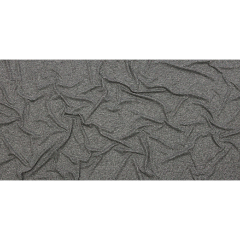 Heathered Gray Stretch Rayon 2x2 Rib Knit Full Heathered Gray Stretch Rayon 2x2 Rib Knit Full