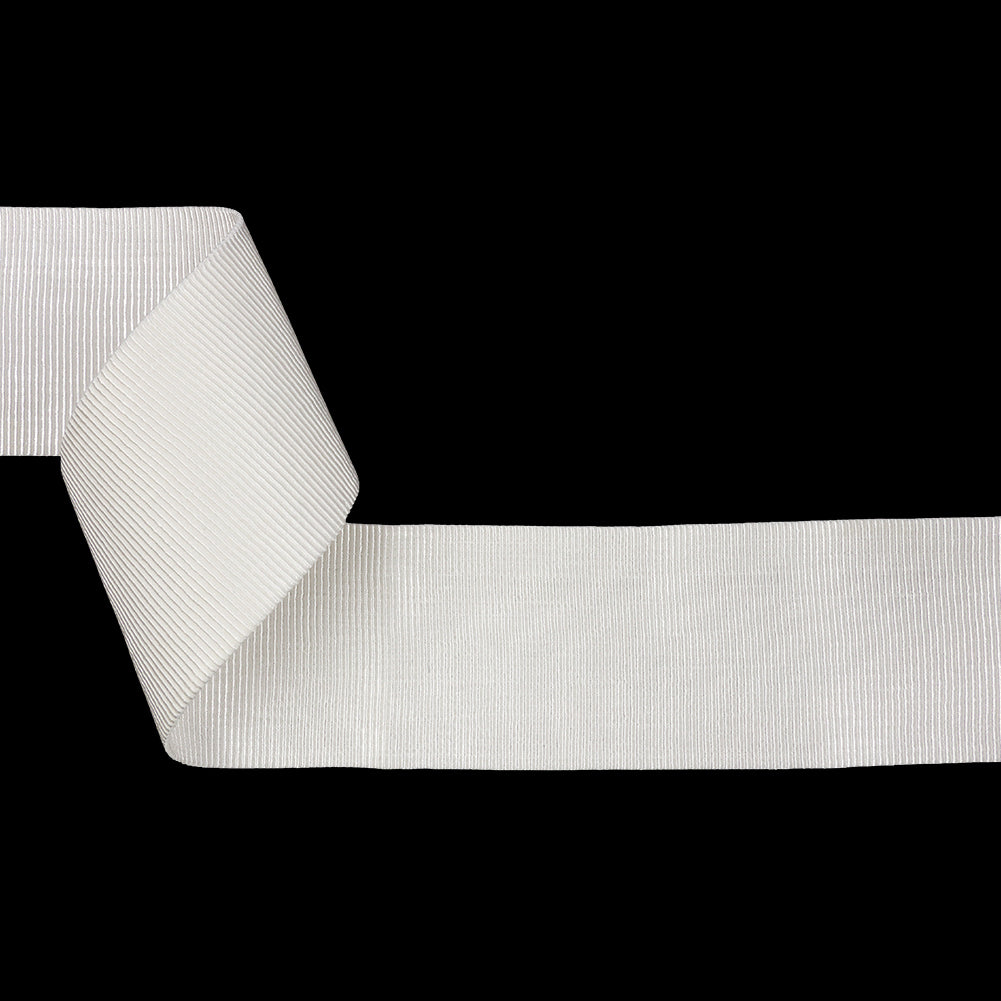 White Heavy Stretch Grosgrain Trim - 2" White Heavy Stretch Grosgrain Trim - 2"