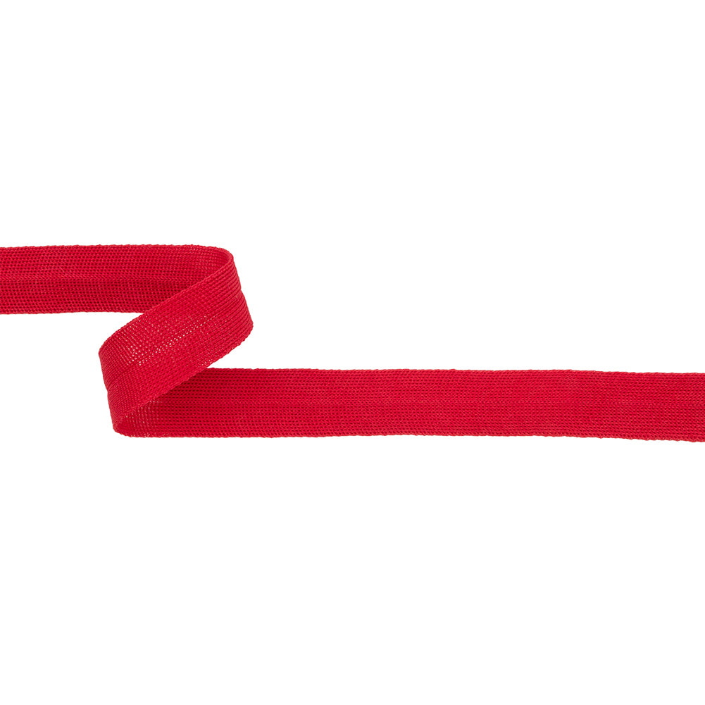 Red Cotton Knit Foldover Trim - 0.875" Red Cotton Knit Foldover Trim - 0.875"