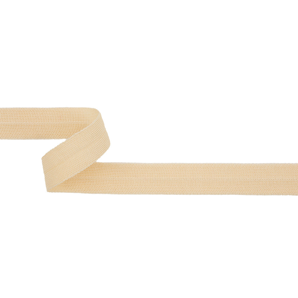 Beige Cotton Knit Foldover Trim - 0.875" Beige Cotton Knit Foldover Trim - 0.875"