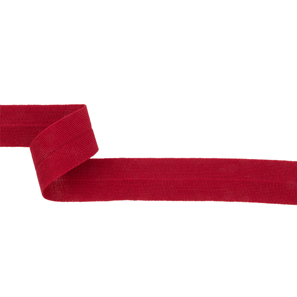 Carmine Cotton Knit Foldover Trim - 1.25" Carmine Cotton Knit Foldover Trim - 1.25"