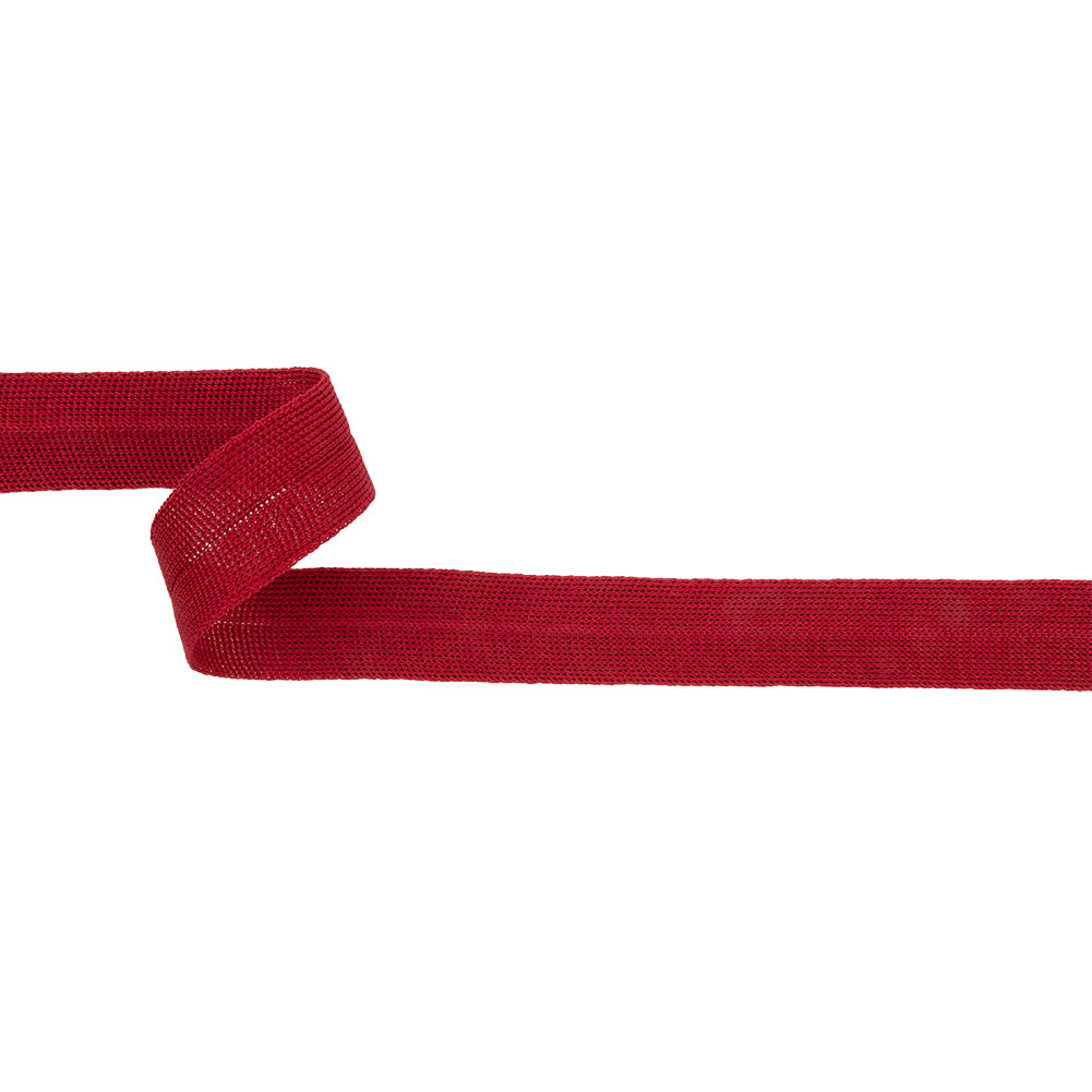 Carmine Cotton Knit Foldover Trim - 0.875" Carmine Cotton Knit Foldover Trim - 0.875"