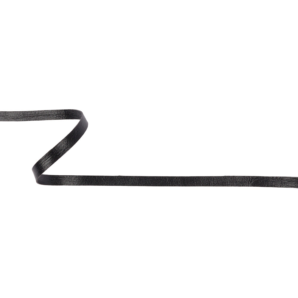 Black Textured Double Faced Faux Leather Tape Trim - 0.25" Black Textured Double Faced Faux Leather Tape Trim - 0.25"