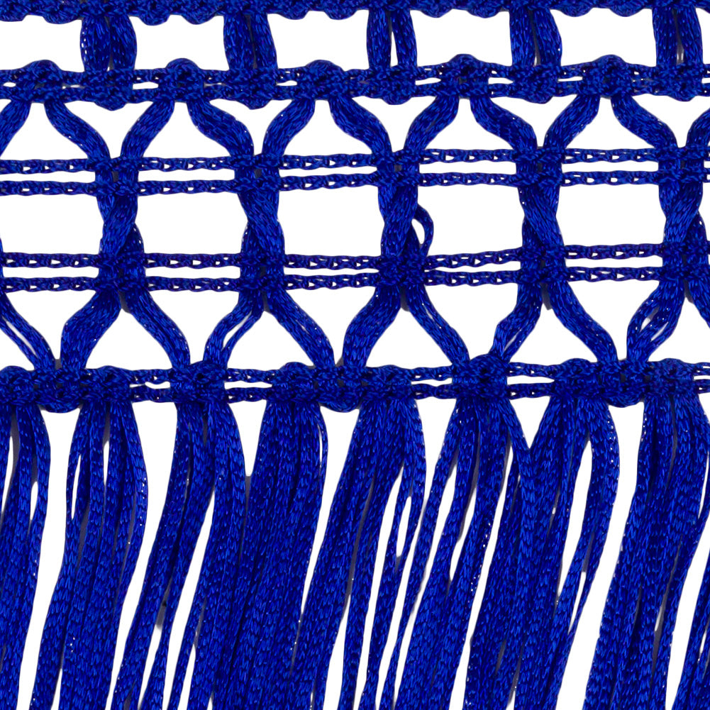 Blue Lace Top Chainette Fringe - 6" Detail Blue Lace Top Chainette Fringe - 6" Detail