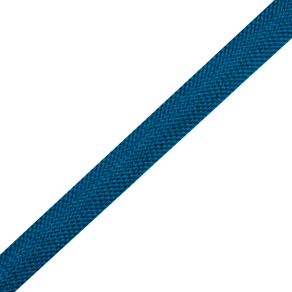 Teal Wool Braided Tape - 0.75" Folded Teal Wool Braided Tape - 0.75" Folded
