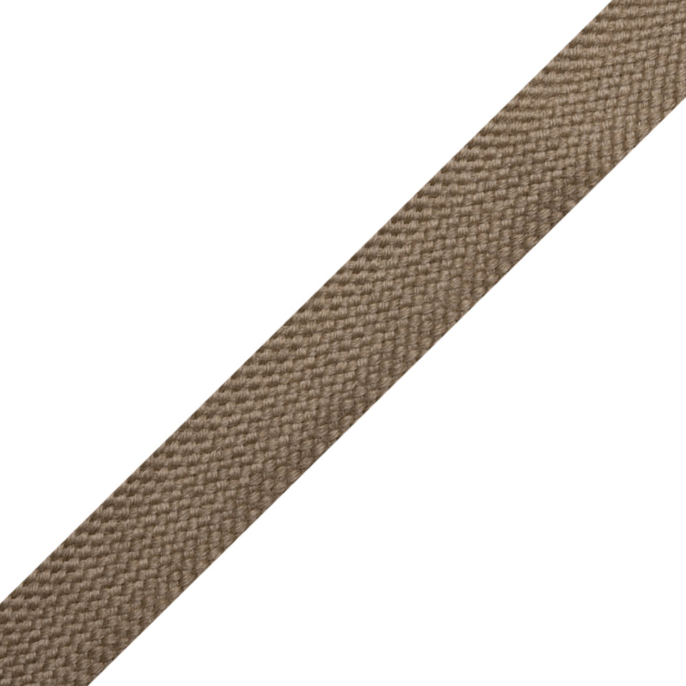Coffee Wool Braided Tape - 0.75" Folded Coffee Wool Braided Tape - 0.75" Folded