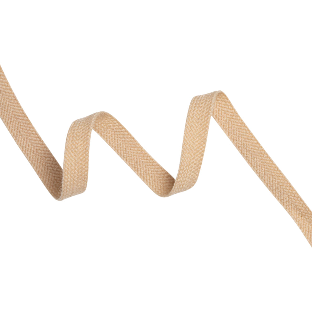Beige Wool Braided Tape - 0.5" Beige Wool Braided Tape - 0.5"