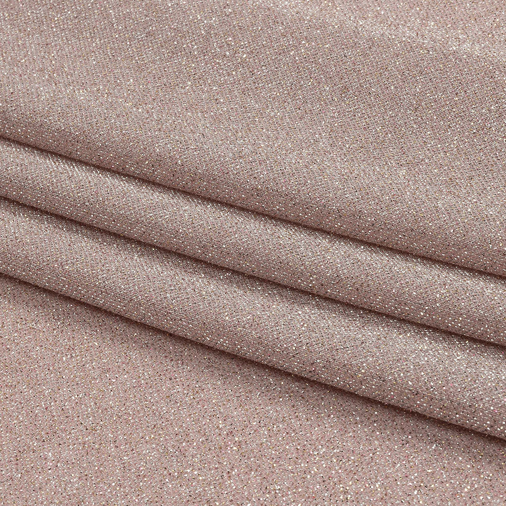 Nylon Knit with All-Over Glitter - Baby Pink - Sun Streams Collection - Folded Nylon Knit with All-Over Glitter - Baby Pink - Sun Streams Collection - Folded