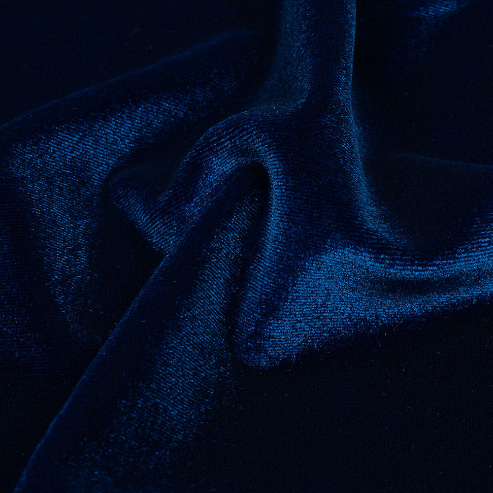 Stretch Polyester Velour - Royal Blue Detail Stretch Polyester Velour - Royal Blue Detail