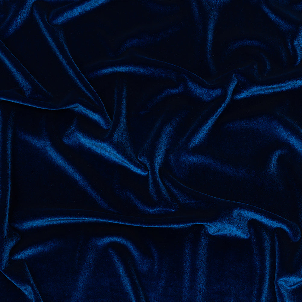Stretch Polyester Velour - Royal Blue Stretch Polyester Velour - Royal Blue