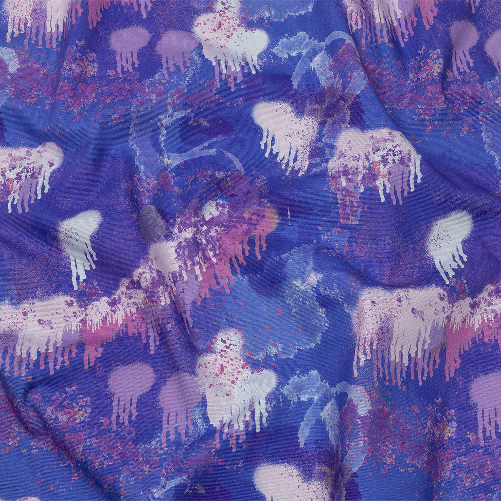 Stretch Cotton Canvas Print - Purple and Blue Spray Paint Blobs - Mood Exclusive Painter's Paradise Stretch Cotton Canvas Print - Purple and Blue Spray Paint Blobs - Mood Exclusive Painter's Paradise