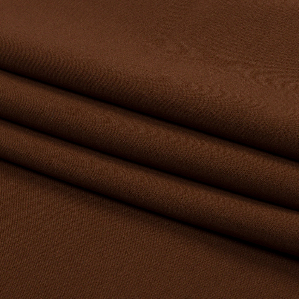 Stretch Ponte Knit - Chocolate - Papilio Collection - Folded Stretch Ponte Knit - Chocolate - Papilio Collection - Folded