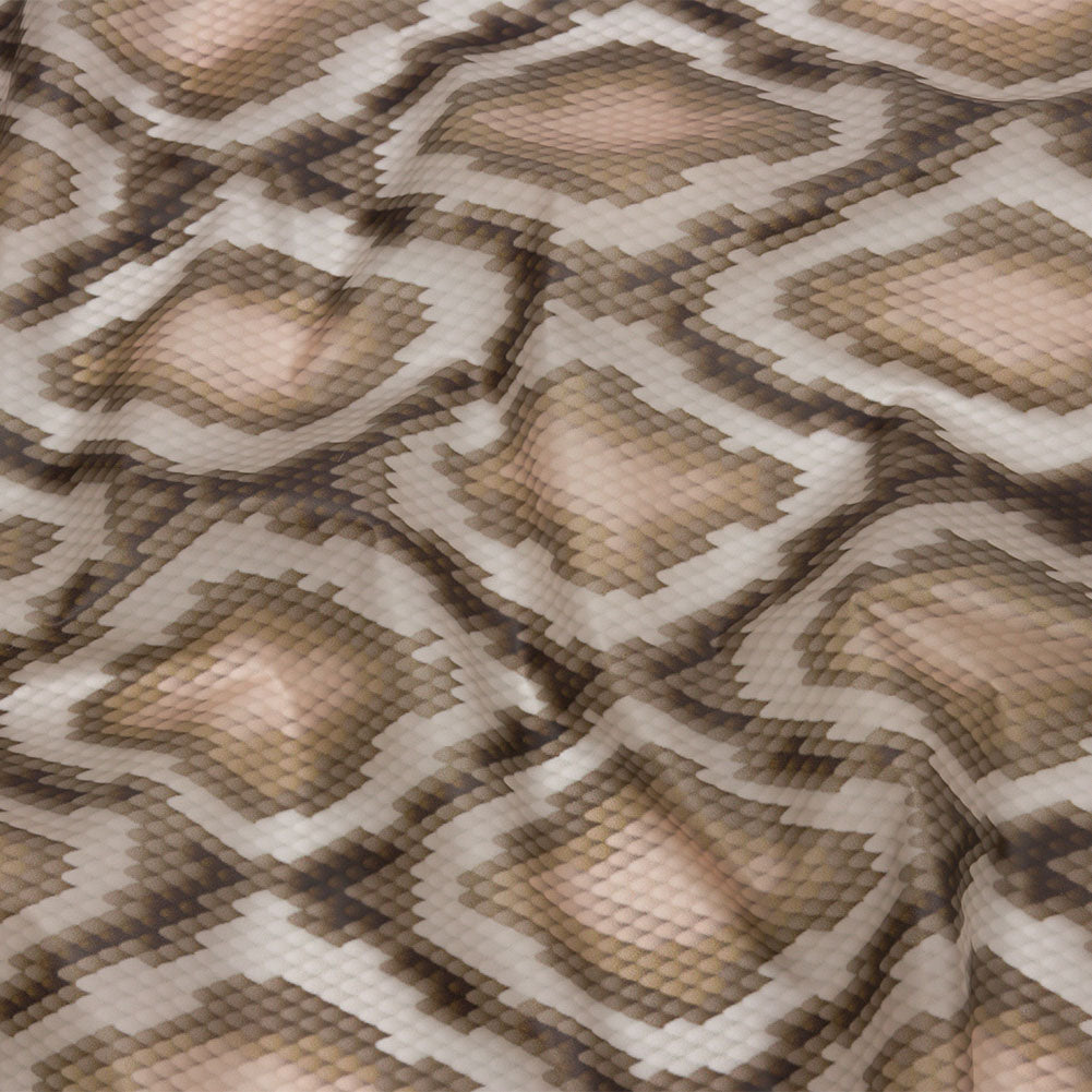 Brown and Beige Snakeskin Diamonds Lightweight Translucent Vinyl Brown and Beige Snakeskin Diamonds Lightweight Translucent Vinyl