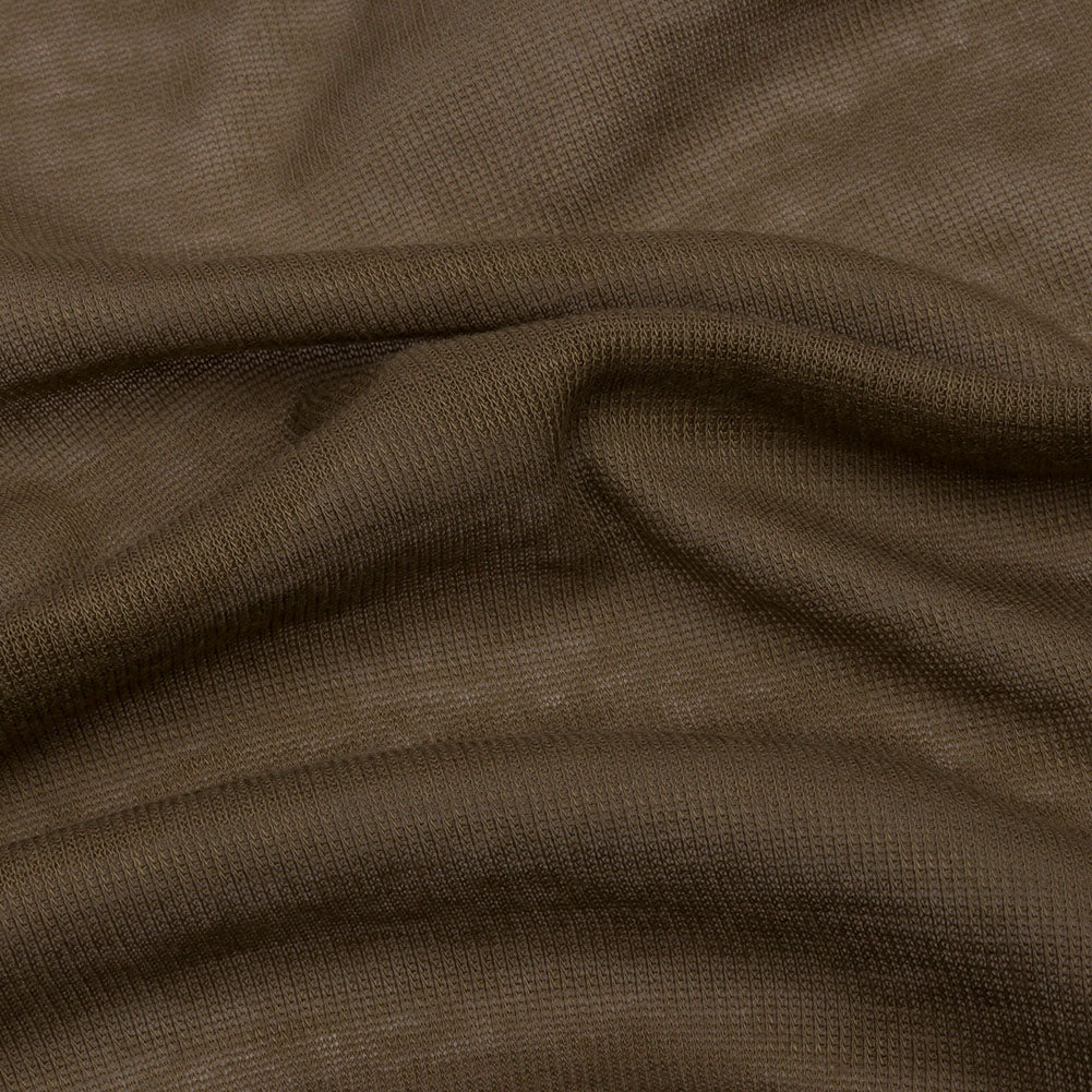 Famous Designer Dark Beige Viscose and Cotton Lightweight Interlock Knit Detail Famous Designer Dark Beige Viscose and Cotton Lightweight Interlock Knit Detail