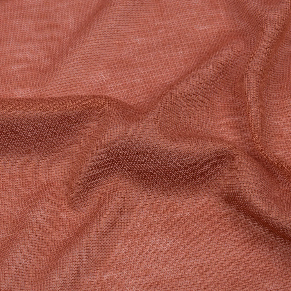 Famous Designer Terracotta Viscose and Cotton Lightweight Interlock Knit Detail Famous Designer Terracotta Viscose and Cotton Lightweight Interlock Knit Detail