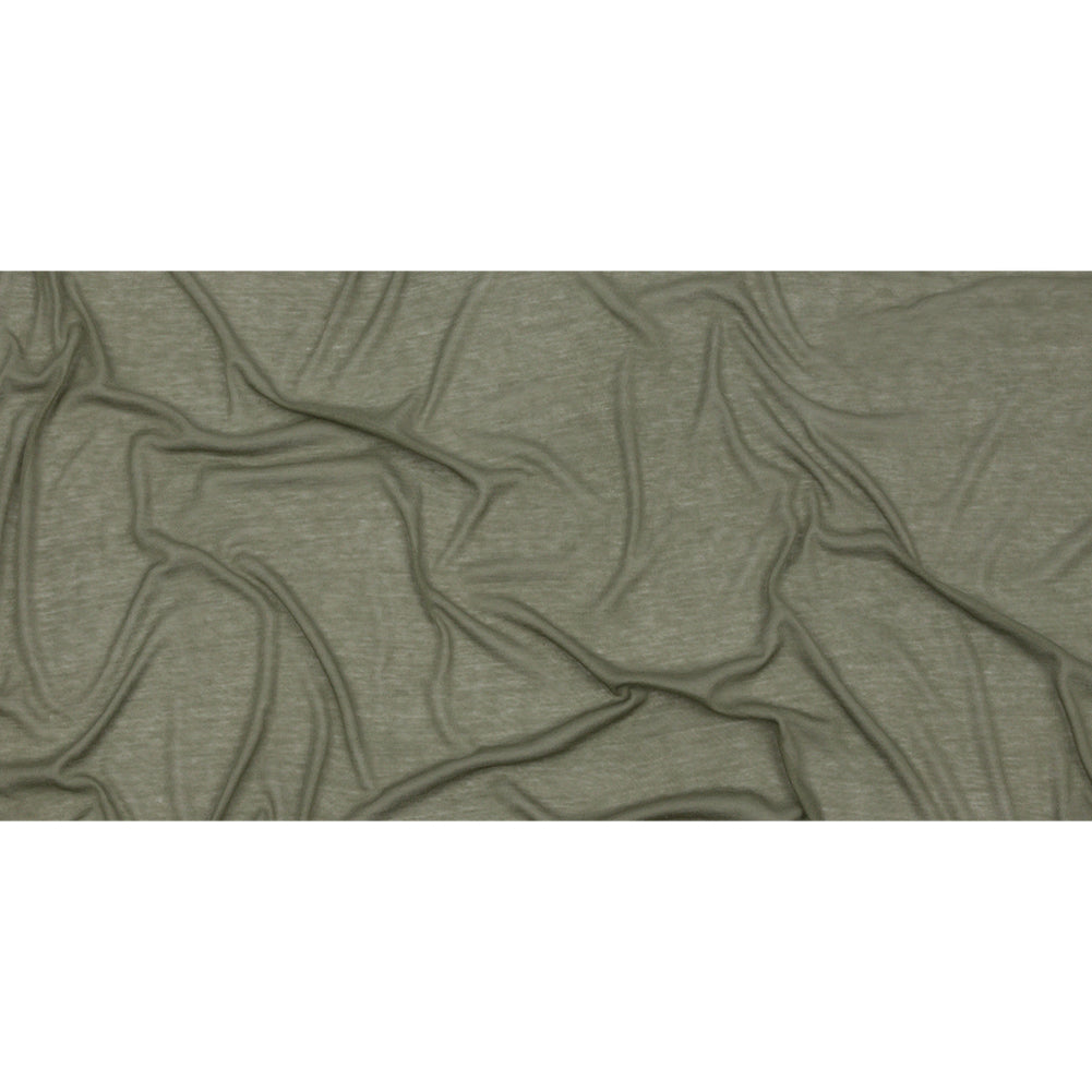 Famous Designer Olive Viscose and Cotton Lightweight Interlock Knit Full Famous Designer Olive Viscose and Cotton Lightweight Interlock Knit Full